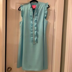 Lilly Pulitzer Adalee Shift in Blue Ibiza & Pearls